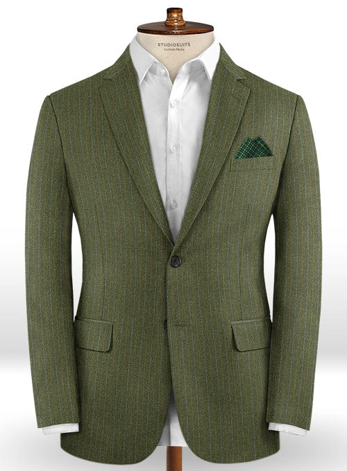 Caccioppoli Dapper Dandy Iniesa Seaweed Green Wool Jacket