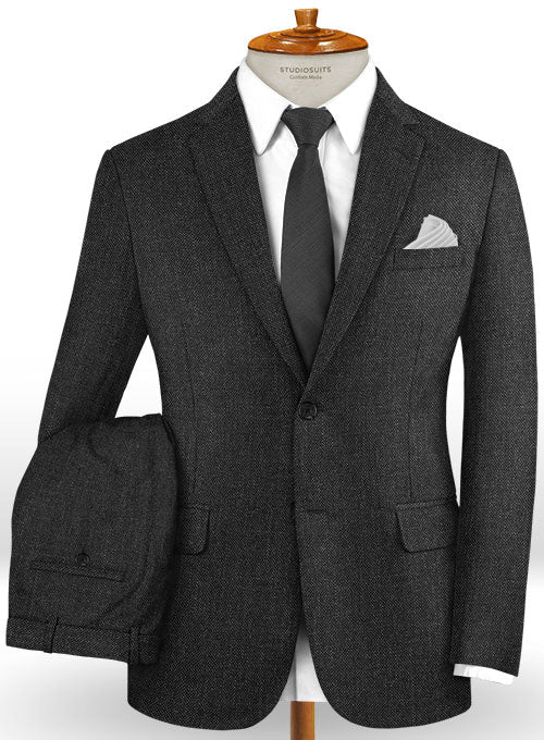 Caccioppoli Dapper Dandy Nedro Charcoal Wool Suit