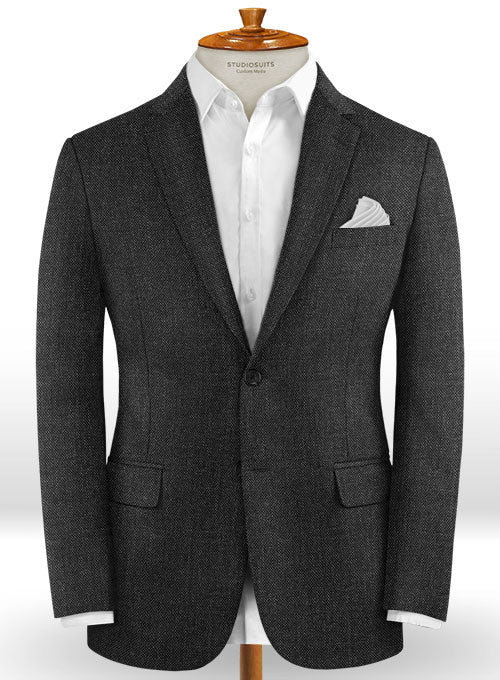 Caccioppoli Dapper Dandy Nedro Charcoal Wool Jacket