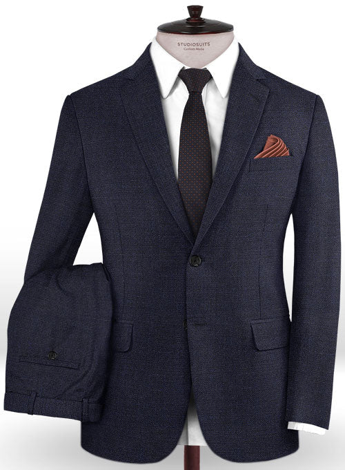 Caccioppoli Dapper Dandy Pabio Dark Blue Wool Suit