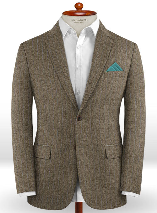 Caccioppoli Dapper Dandy Tafa Brown Wool Suit