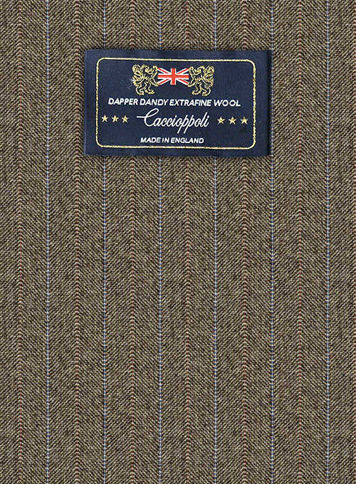 Caccioppoli Dapper Dandy Tafa Brown Wool Suit