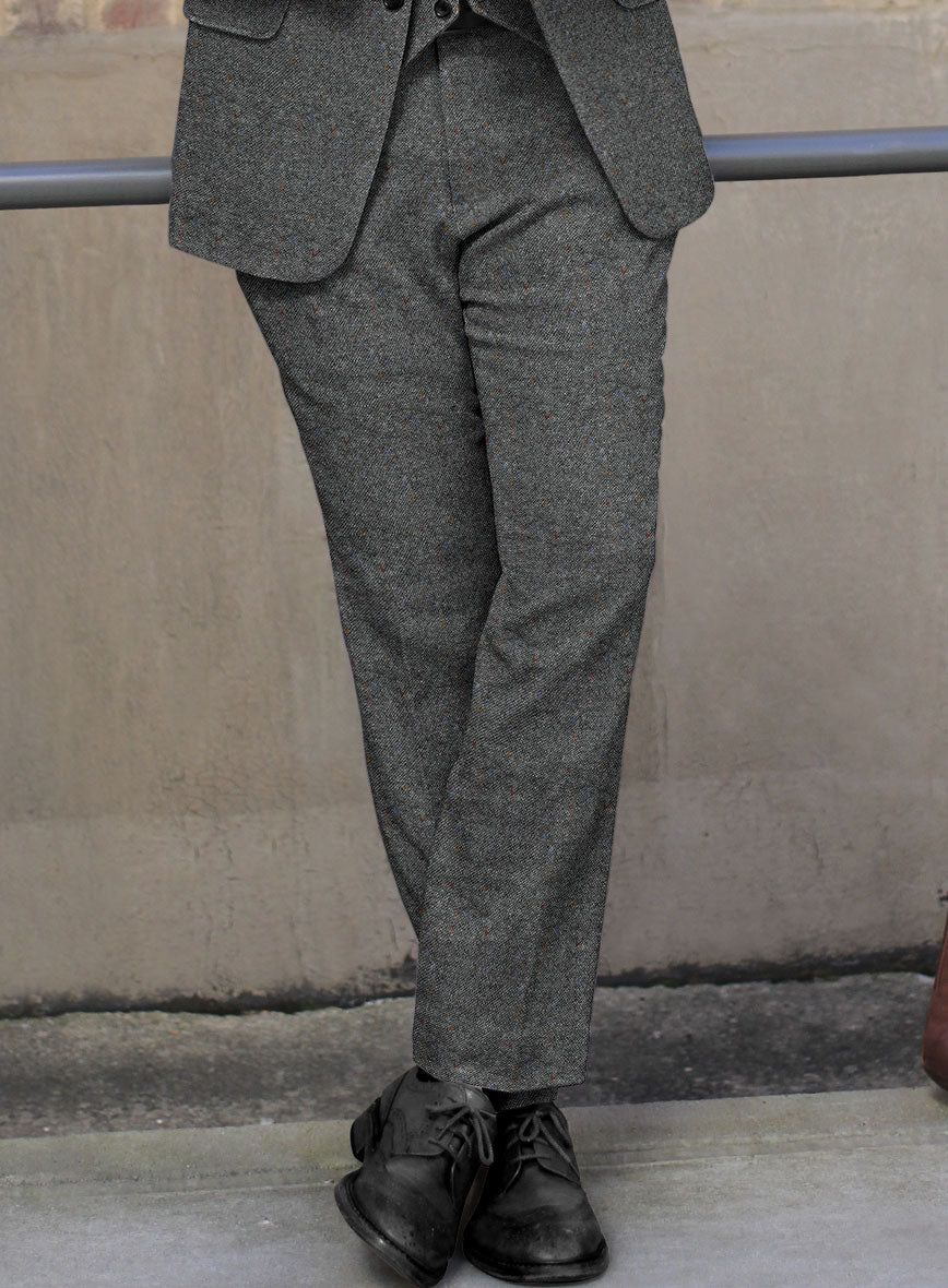 Caccioppoli Donegal Gray Tweed Pants