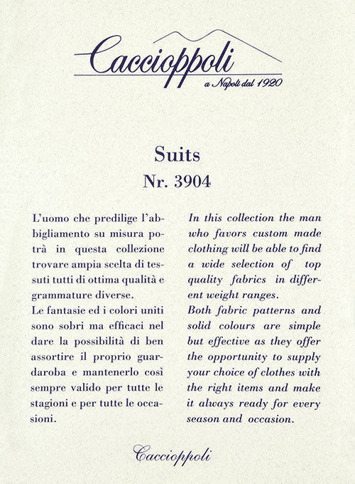 Caccioppoli Fresco Wool Blue Feorra Suit