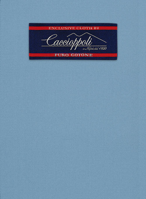 Caccioppoli Cotton Gabardine Mineral Blue Jacket