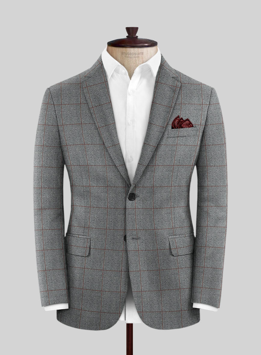 Caccioppoli Milaci Glen Gray Wool Jacket