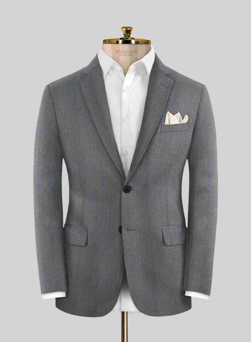 Caccioppoli Nevro Gray Wool Jacket