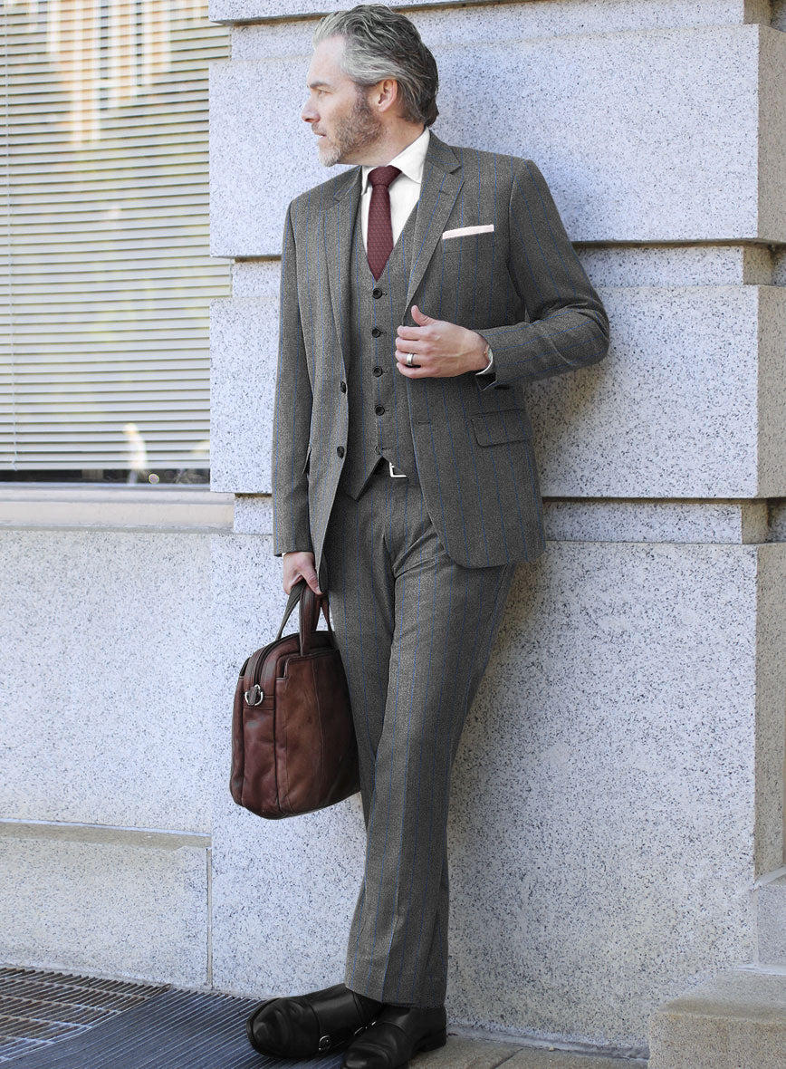 Caccioppoli Nevro Gray Wool Suit