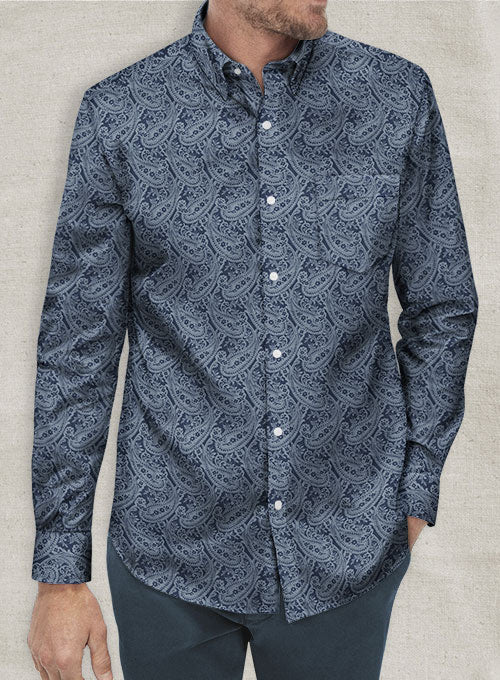 Caccioppoli Paisley Blue Shirt