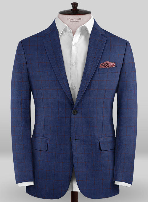 Caccioppoli Sun Dream Garlo Blue Wool Silk Jacket