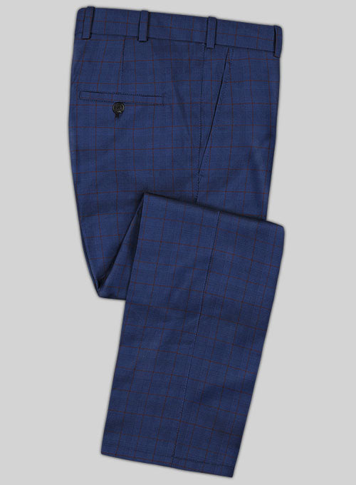 Caccioppoli Sun Dream Garlo Blue Wool Silk Pants