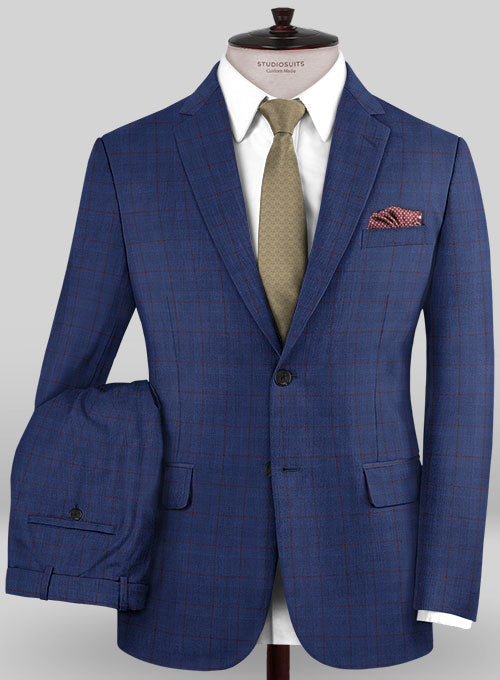 Caccioppoli Sun Dream Garlo Blue Wool Silk Suit