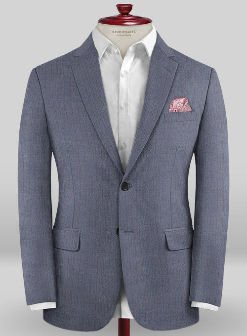 Caccioppoli Sun Dream Polico Blue Wool Silk Jacket