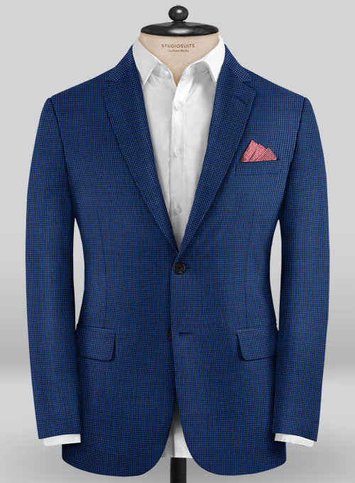 Caccioppoli Sun Dream Trippo Blue Wool Silk Jacket