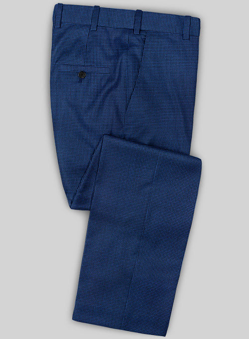 Caccioppoli Sun Dream Trippo Blue Wool Silk Pants