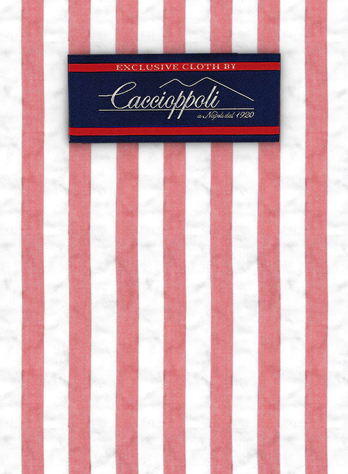 Caccioppoli Seersucker Fiesta Red Stripe Pants