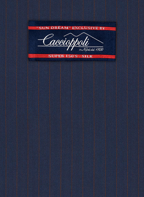 Caccioppoli Sun Dream Aciaga Blue Wool Silk Jacket