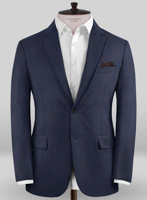 Caccioppoli Sun Dream Aciaga Blue Wool Silk Suit