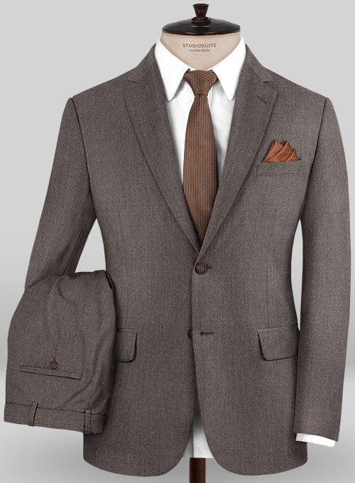 Caccioppoli Sun Dream Brown Wool Silk Suit