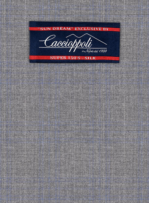 Caccioppoli Sun Dream Cecini Gray Wool Silk Suit