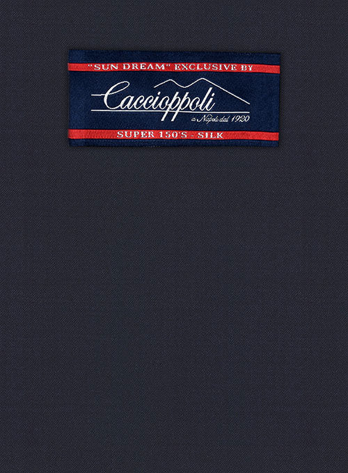 Caccioppoli Sun Dream Navy Blue Wool Silk Suit