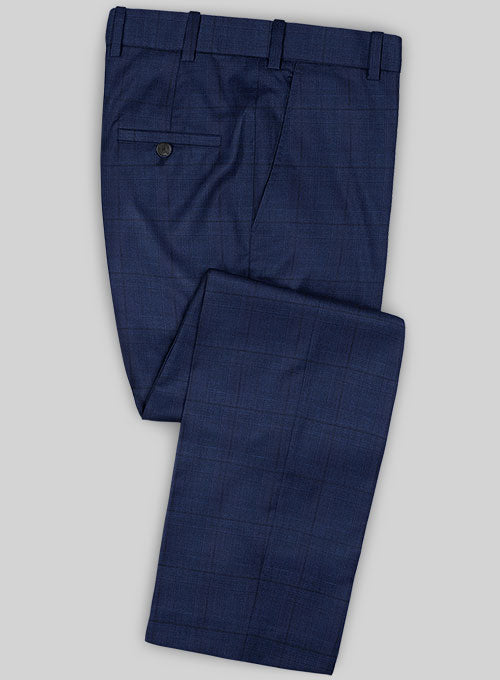 Caccioppoli Sun Dream Elna Blue Wool Silk Suit