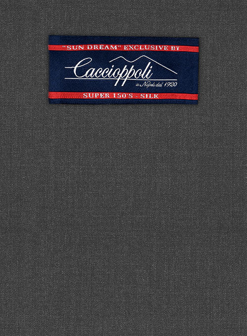 Caccioppoli Sun Dream Dark Gray Wool Silk Suit