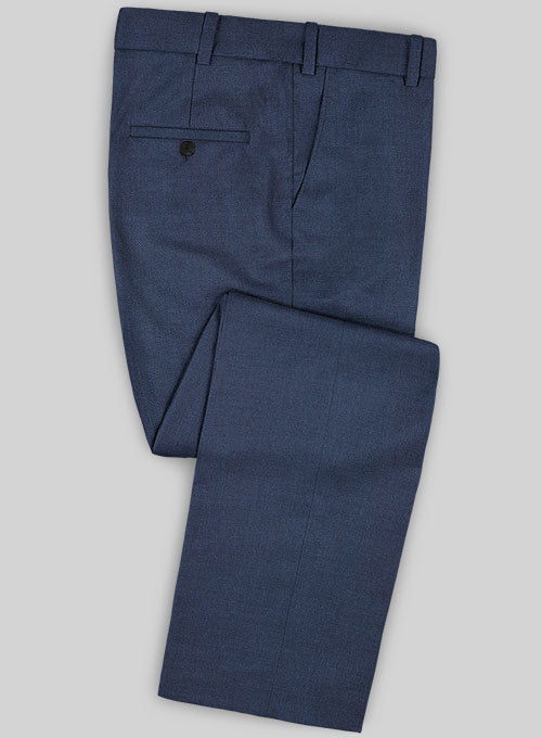 Caccioppoli Sun Dream Ink Blue Wool Silk Pants