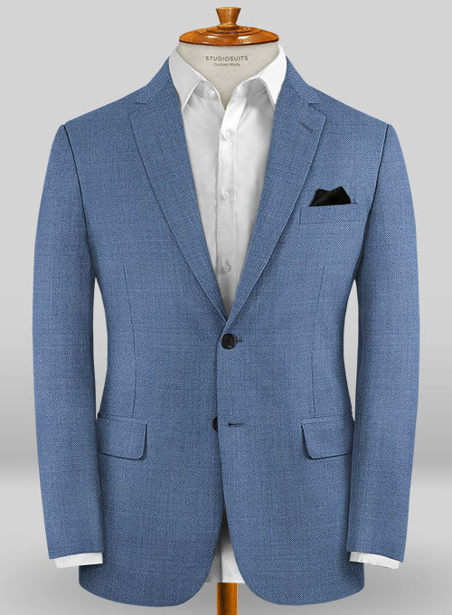 Caccioppoli Sun Dream Jutini Tom Blue Wool Silk Suit