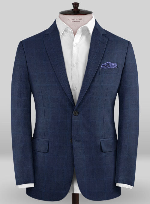 Caccioppoli Sun Dream Lenina Blue Wool Silk Jacket