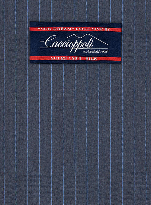 Caccioppoli Sun Dream Marota Blue Wool Silk Suit