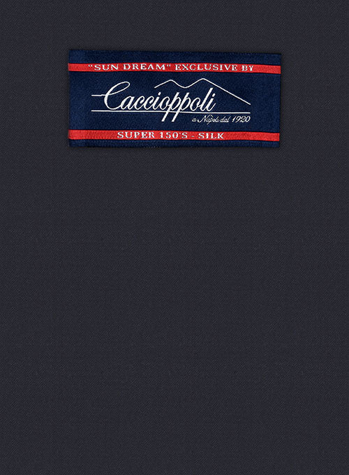 Caccioppoli Sun Dream Dark Navy Blue Wool Silk Jacket