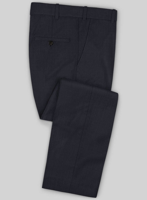 Caccioppoli Sun Dream Dark Navy Blue Wool Silk Pants