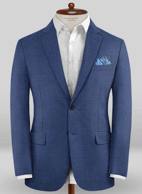 Caccioppoli Sun Dream Papina Casa Blue Wool Silk Suit