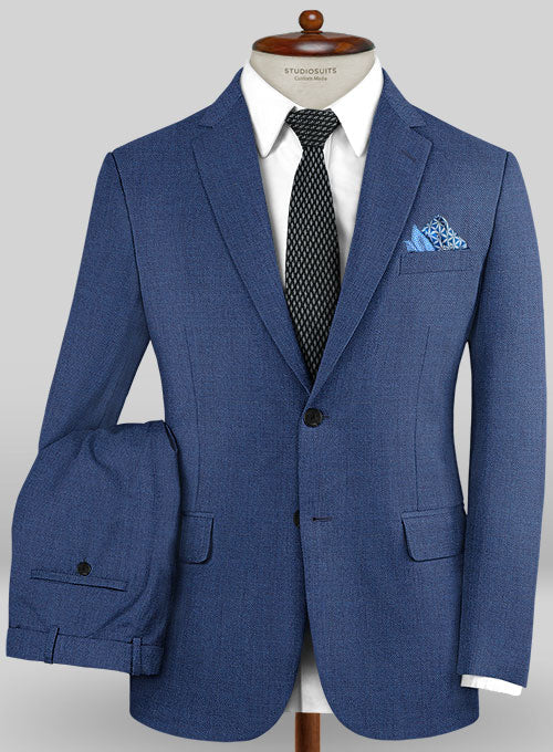 Caccioppoli Sun Dream Papina Casa Blue Wool Silk Suit