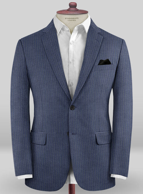 Caccioppoli Sun Dream Poreli Blue Wool Silk Jacket