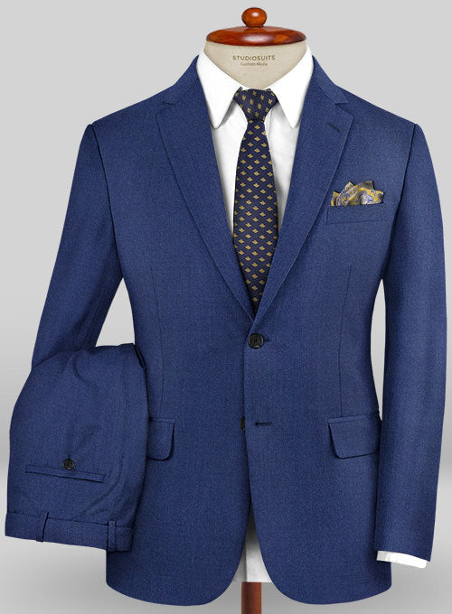 Caccioppoli Sun Dream Royal Blue Wool Silk Suit