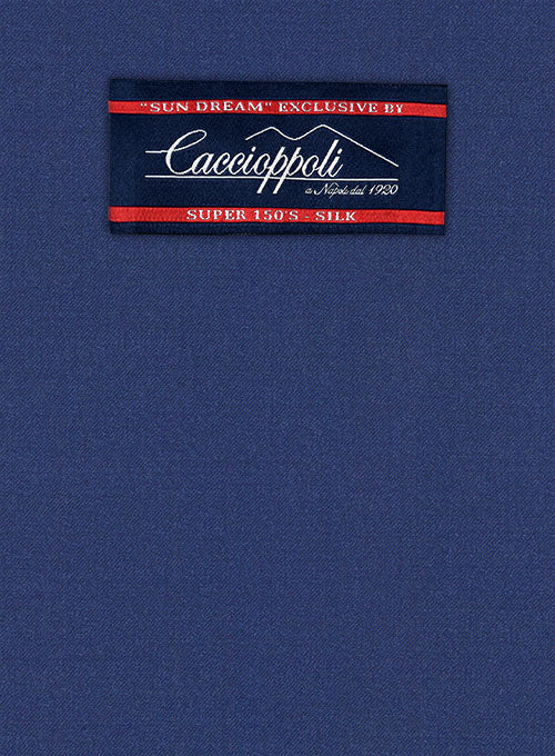 Caccioppoli Sun Dream Royal Blue Wool Silk Suit