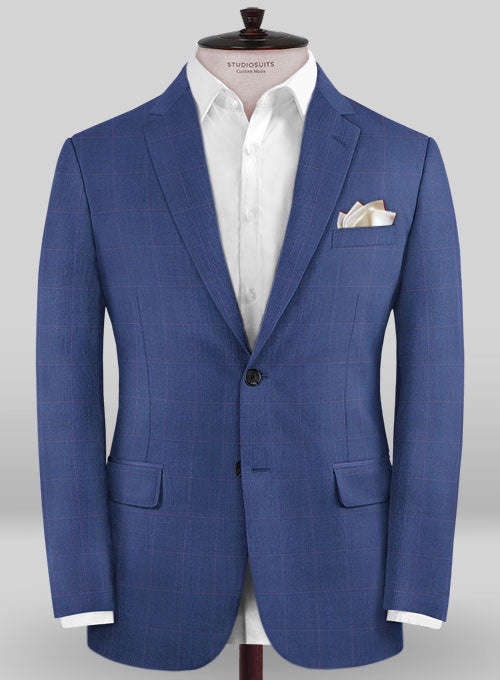 Caccioppoli Sun Dream Serari Blue Wool Silk Suit