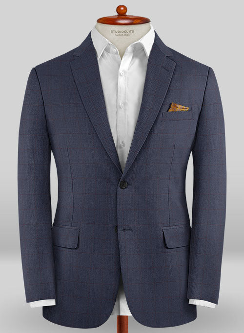 Caccioppoli Sun Dream Zorati Blue Wool Silk Jacket