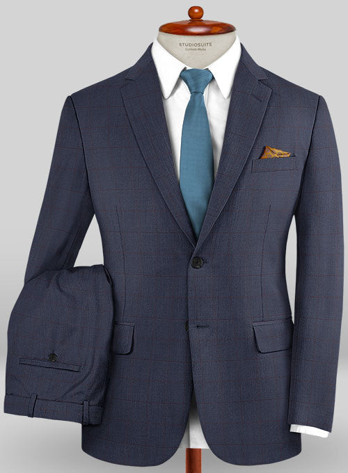 Caccioppoli Sun Dream Zorati Blue Wool Silk Suit