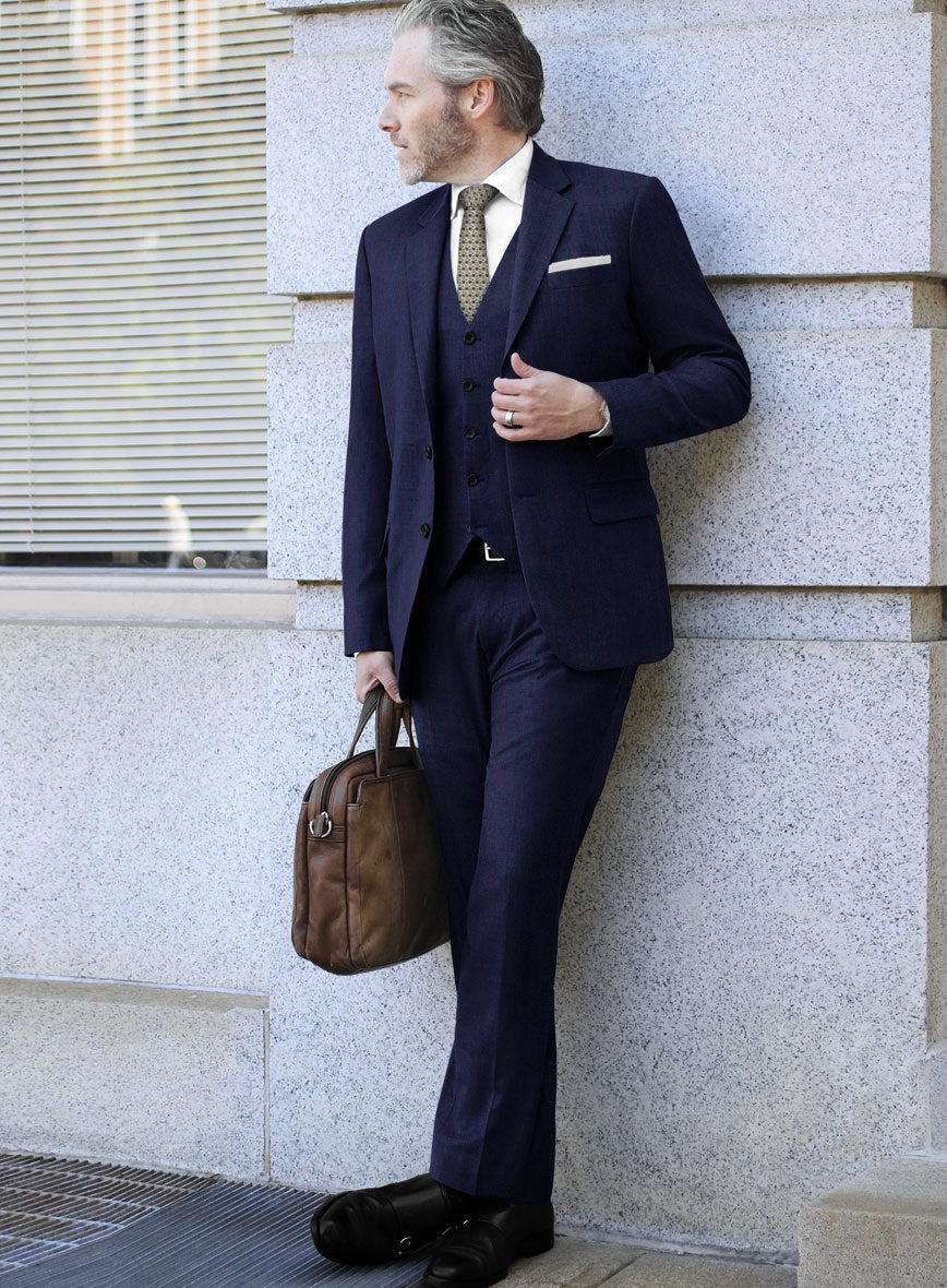 Caccioppoli Utoroa Blue Wool Suit