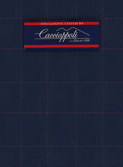 Caccioppoli Wool Blue Batti Suit