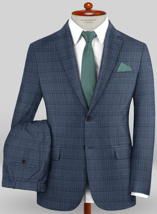 Caccioppoli Wool Blue Ferri Suit