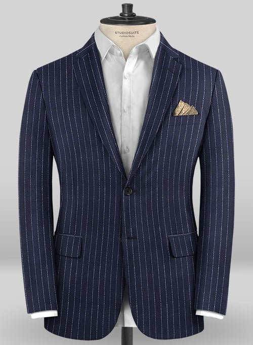 Caccioppoli Wool Blue Ostone Jacket