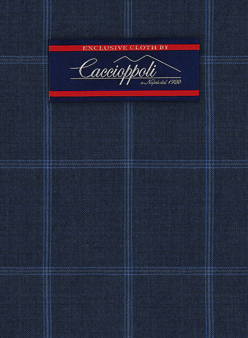 Caccioppoli Wool Blue Pasito Suit