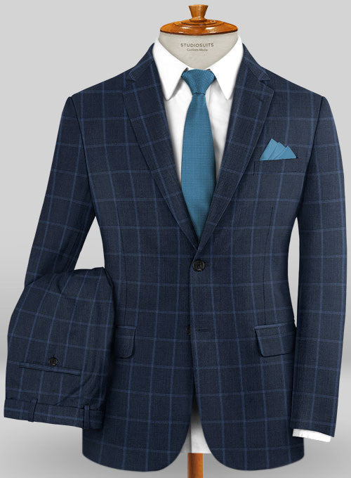 Caccioppoli Wool Blue Pasito Suit