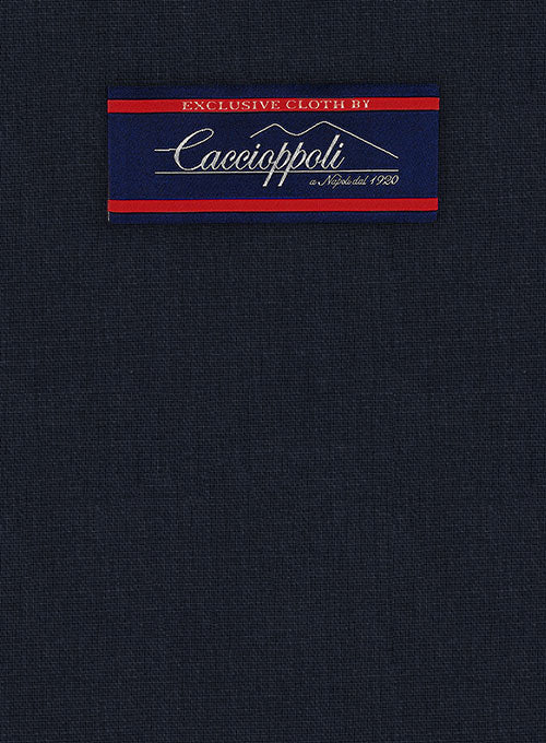 Caccioppoli Wool Dark Blue Ciagi Suit