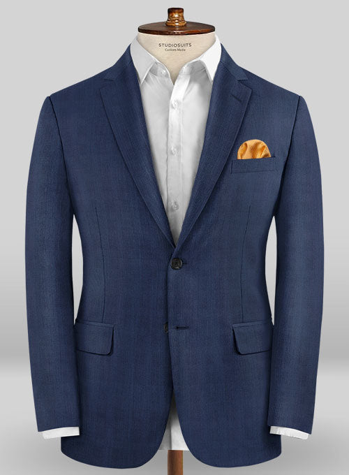 Caccioppoli Sun Dream Kizzu Blue Wool Silk Jacket