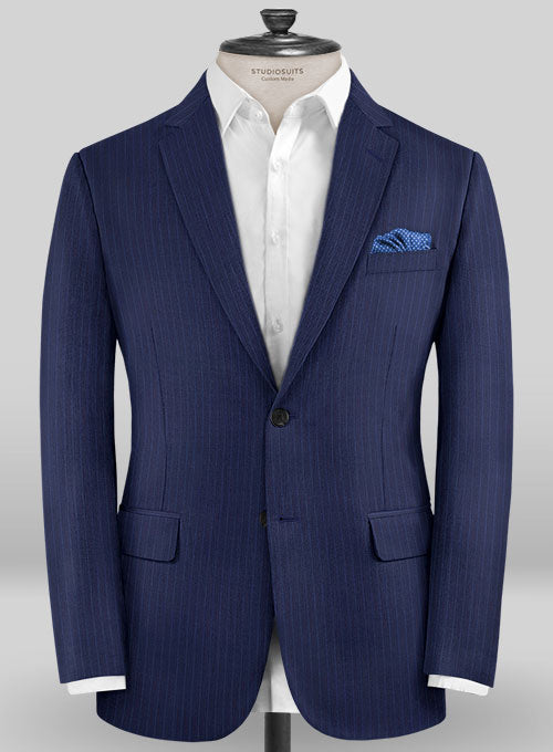 Caccioppoli Sun Dream Mavas Blue Wool Silk Suit